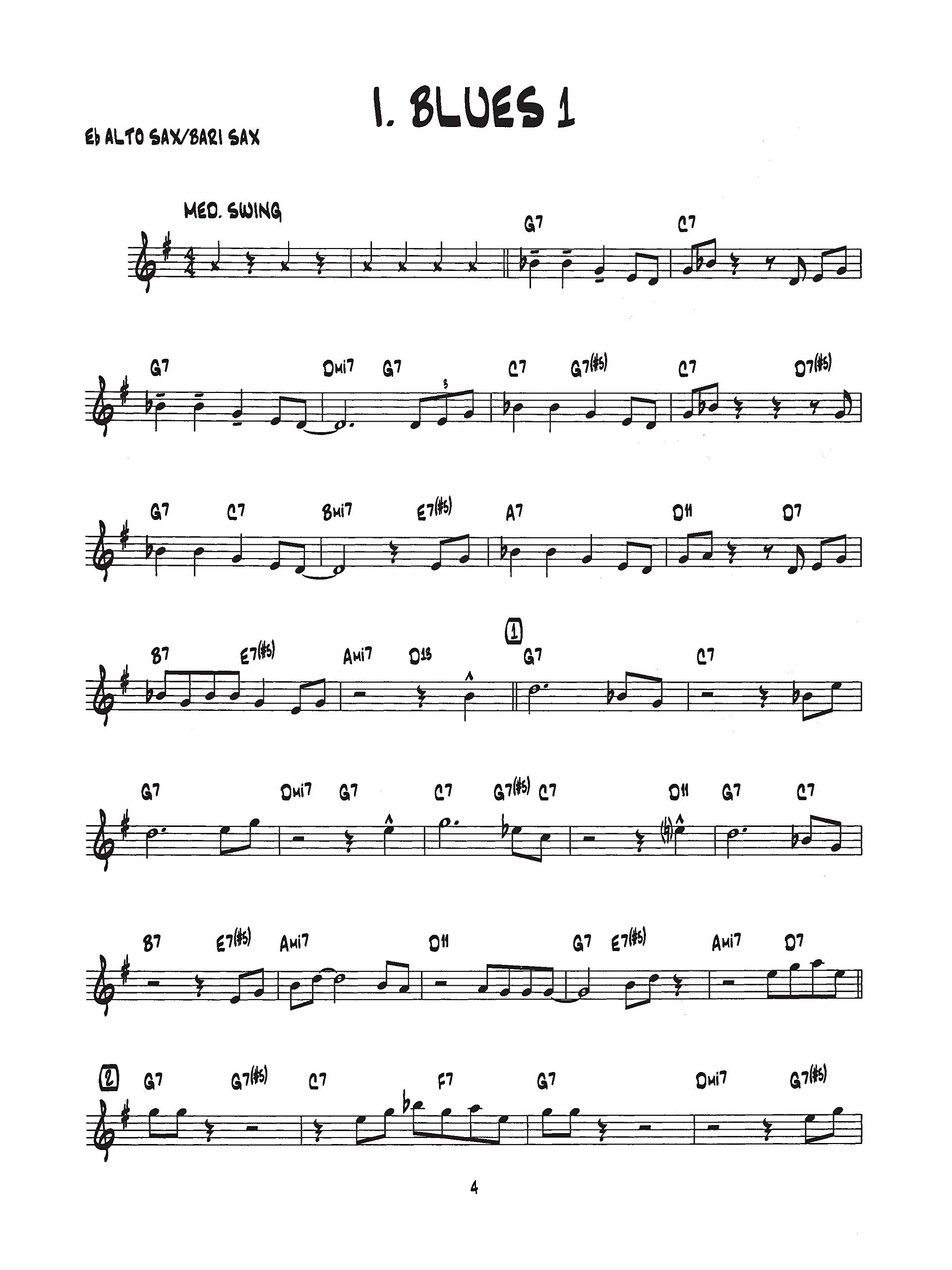 15 Easy Jazz Blues & Funk Etudes (Eb/CD) --- Jazz Band : Instrument Mib - Mintzer, Bob --- Alfred Publishing