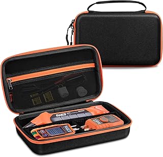 SITHON Case Compatible with Klein Tools ET310 AC Circuit Breaker Finder, 80041 Outlet Repair Tool Kit & RT250 GFCI Receptacle Tester, Hard Shell Electrical Tools Storage Organizer Bag (Case Only)