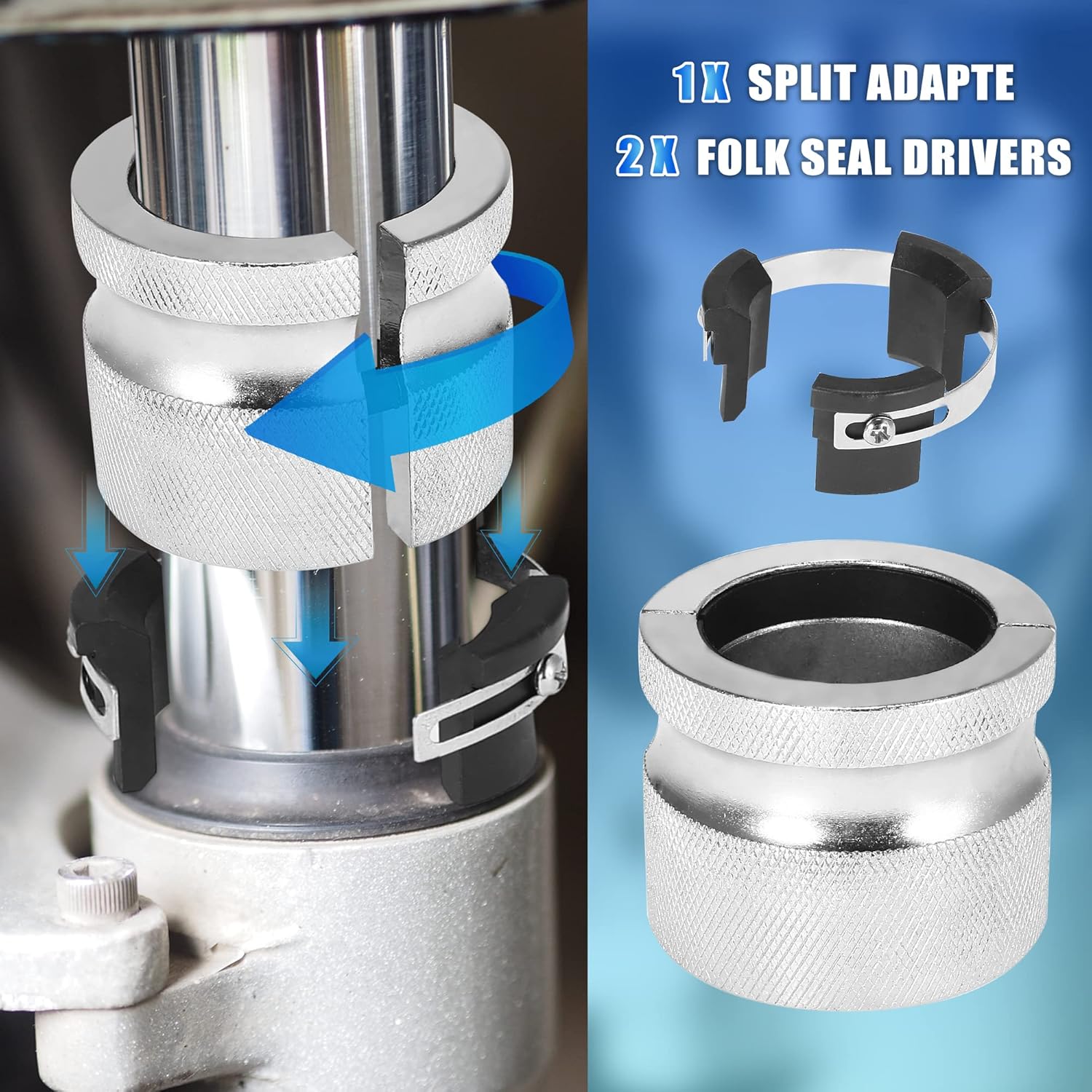 Motoforti Adjustable Fork Seal Driver 35mm-45mm Motorcycle Dirt Bike Fork Seals Tool for Harley Davidson for Suzuki for Kawasaki for Yamaha for Honda