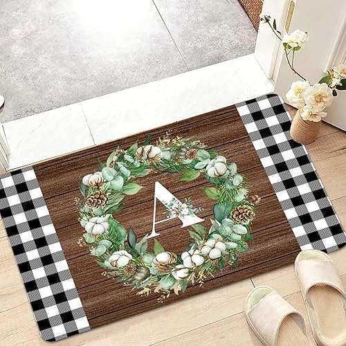 Miniatura 2 de Tapete de puerta de bienvenida personalizado para el hogar familiar, tapete de puerta personalizado para interiores y exteriores con tu nombre de