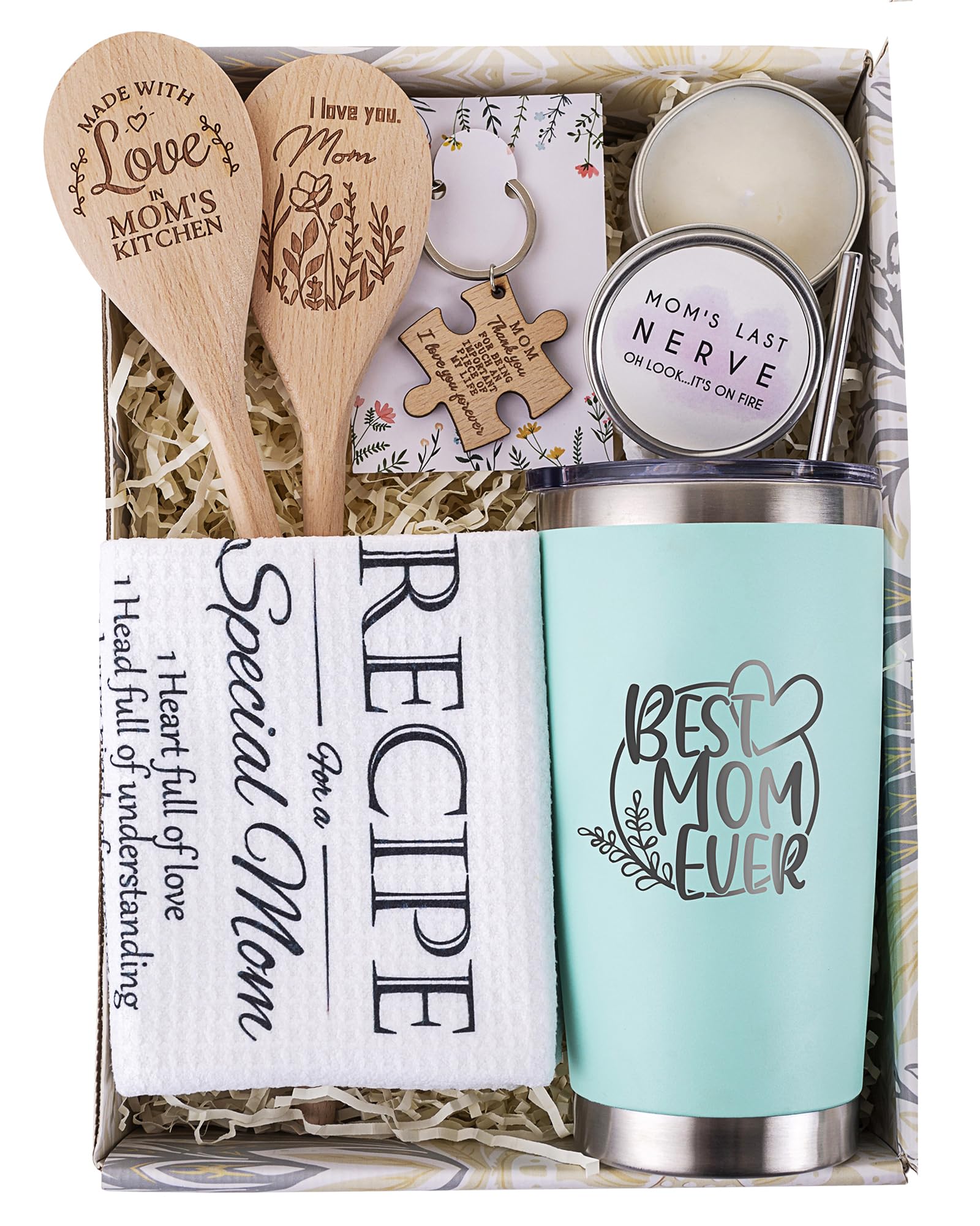 ELEMENU Mothers Day Gifts for Mom from Son Daughter Kids, Cooking Mother Gift Basket, Kitchen Gifts for Mom Wife - Christmas Birthday