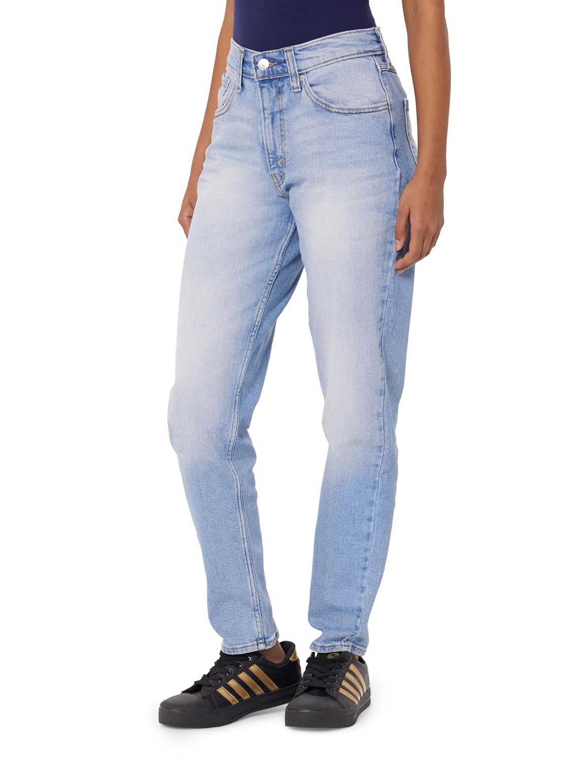Women's Mid Rise Relaxed Tapered Fit Blue Jeans - Review, Price and Buying Guide