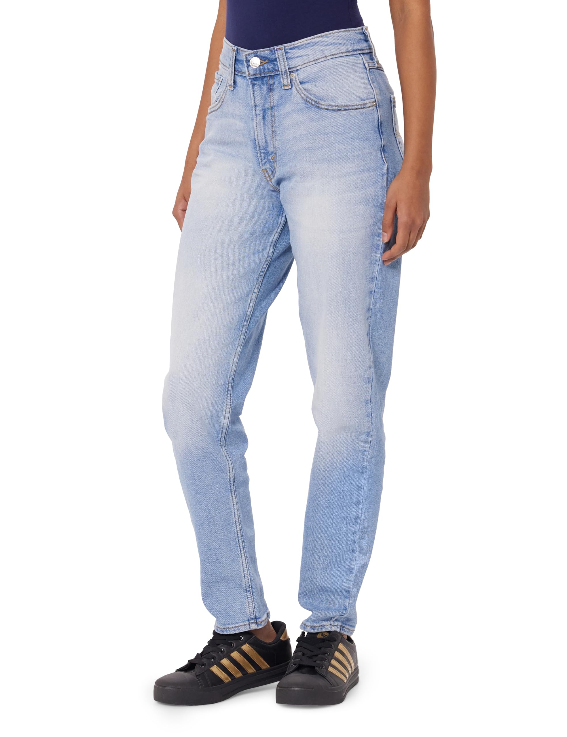 levi's Women's Mid Rise Relaxed Tapered Fit Blue Jeans-picture-56