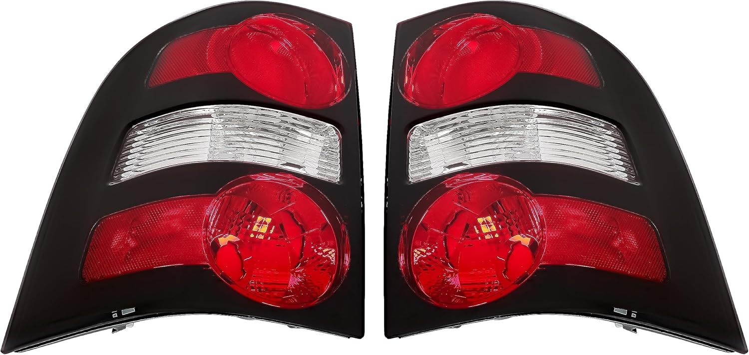 KUAFU Pair Tail Lights Halogen Compatible with 2006-2010 Ford Explorer Taillights Rear Brake Lamp Replacement for 6L2Z13405CA 6L2Z13404CA FO2819140C FO2818140C Plastic Left & Right