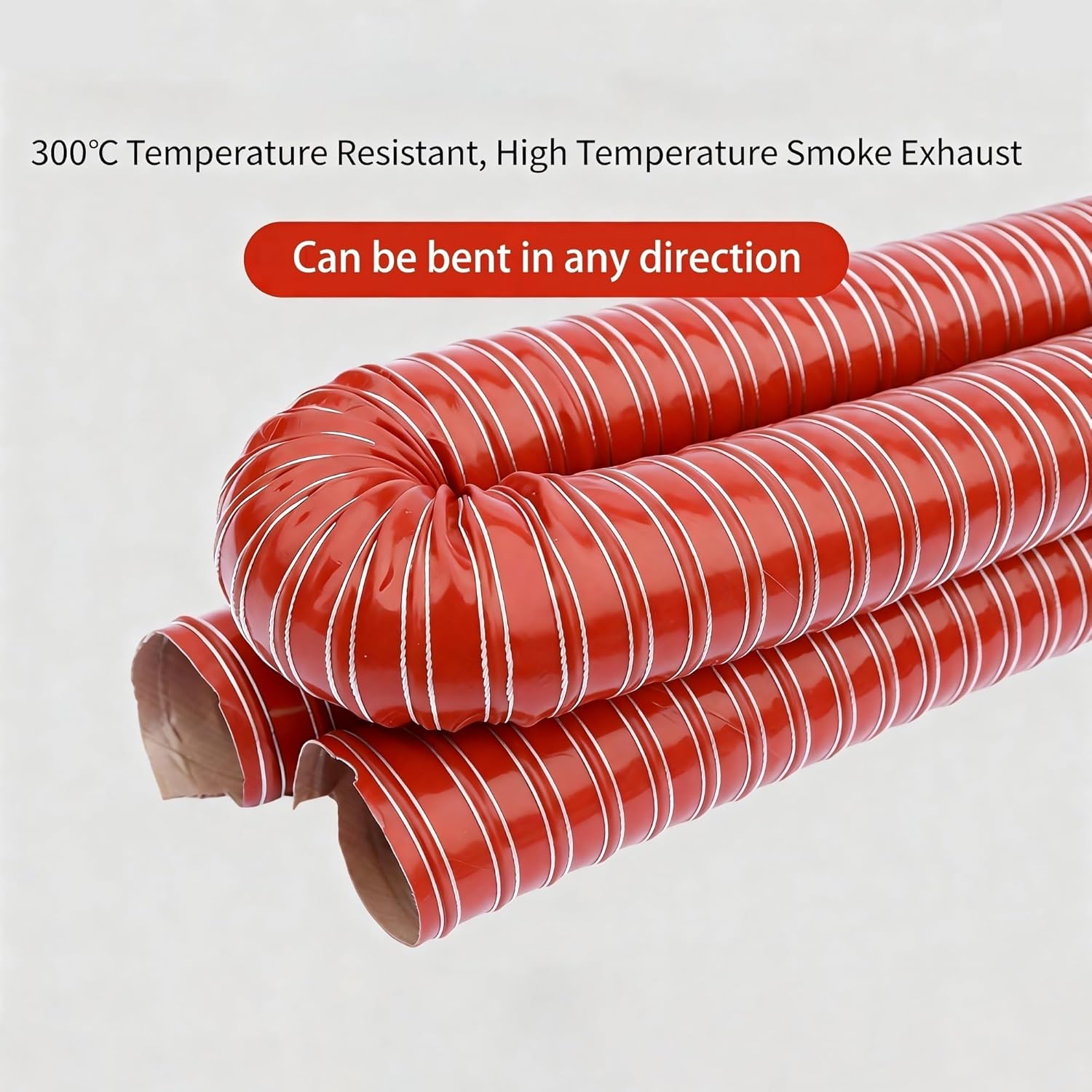 Cooling Air Ducting, 4meter Silicone Air Duct Hose, Flexible Induction Intake Pipe, High Temperature Exhaust Hose(Inside Dia - 8.0cm/3.15 inches)