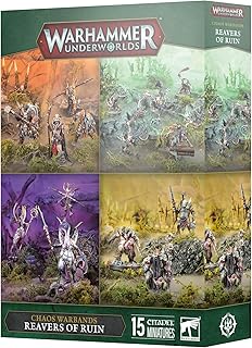 Warhammer Underworlds: Reavers of Ruin – 15 Push-Fit Miniatures with Scenic Bases, Fighter & Warscroll Cards