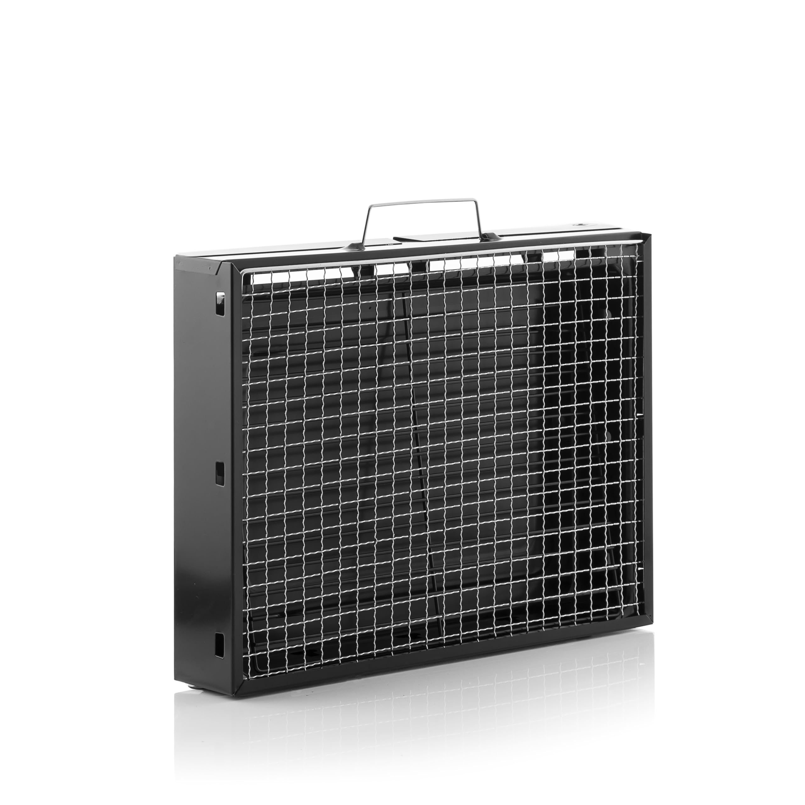 InnovaGoods® Mini Barbacoa Portátil de Carbón BEARBQ, Plegable, Ideal para Camping y Sobremesa, Fácil de Usar y Limpiar, Para 2 Comensales, Negro.