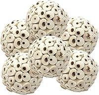 Vista 9 de Bonka Bird Toys 1214 Pk3 - Bolas Sola Atta totalmente naturales, paquete de 3, 2 pulgadas de diámetro, suaves y ligeros, juguetes para masticar