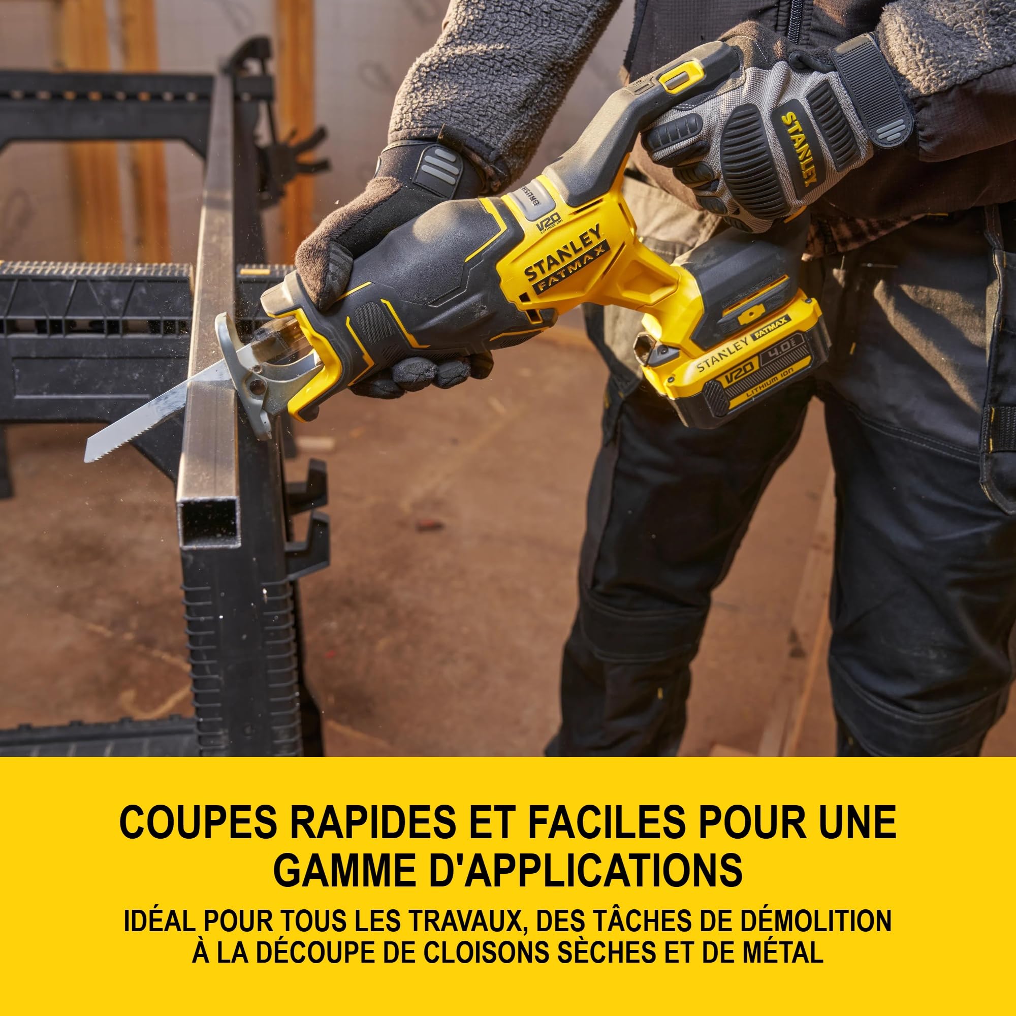 STANLEY FATMAX V20 Scie sabre sans fi l brushless, SFMCS311B-XJ
