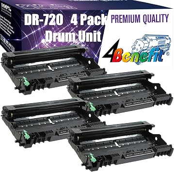 Drum, 4-Pack Compatible DR720 DR-720 Drum Unit | 4xDrum | Used for DCP-8110DN DCP-8150DN DCP-8155DN 5440D 5450DN 5470DW 5470DWT 6180DWT MFC-8510DW Printer
