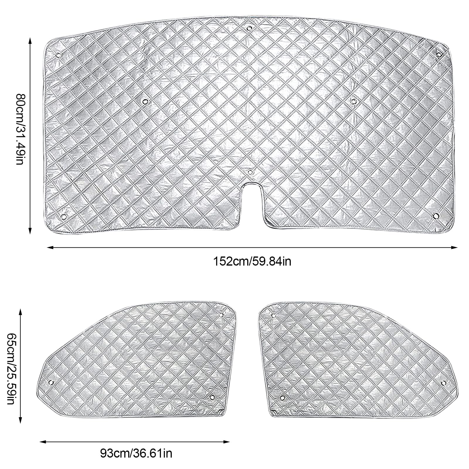 Isolant Thermique Pare-soleil Fiat Ducato - Couverture Pare-brise Et Vitres Latérales - Isolation Thermique Et Intimité Pare Soleil Camping Car