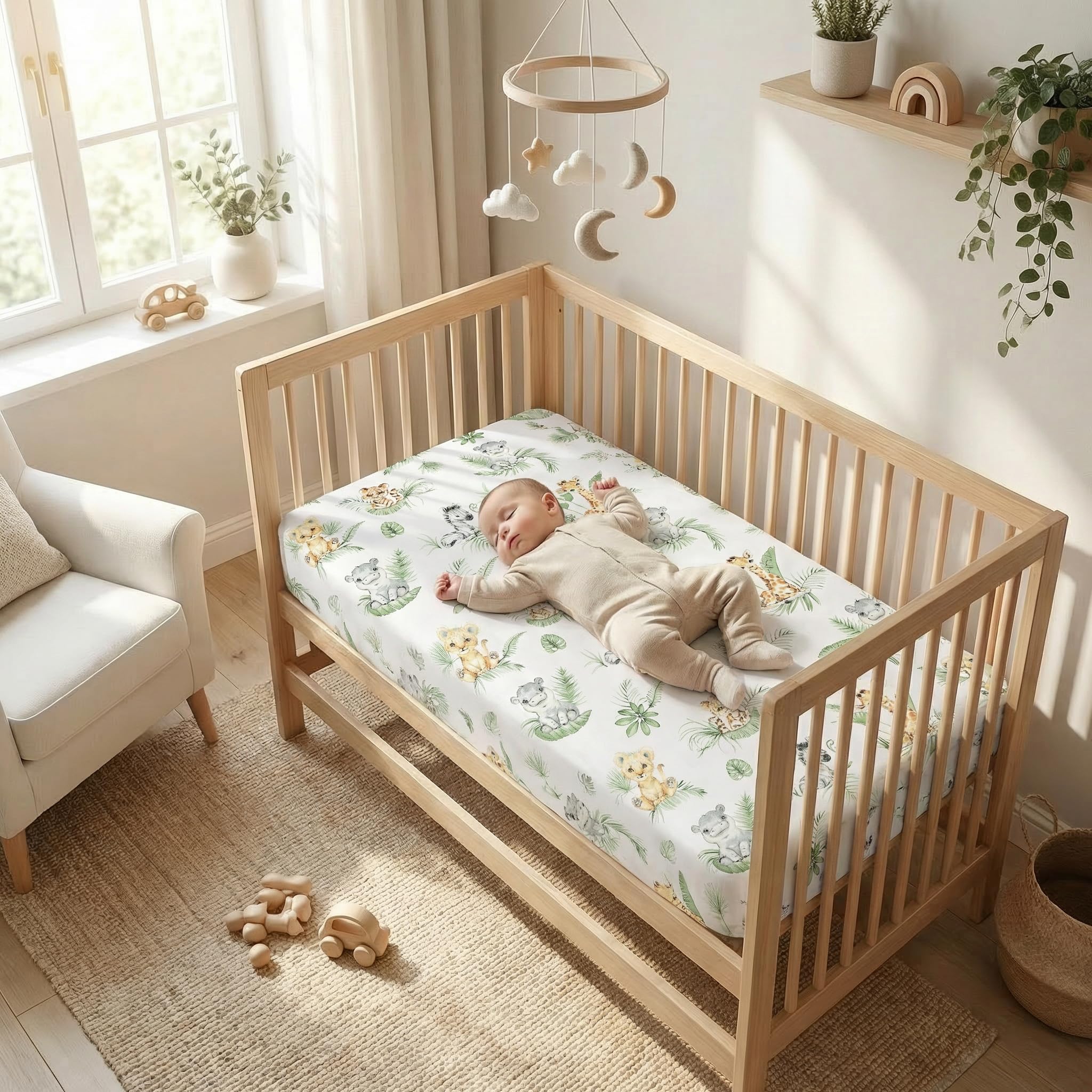 Baby Safe Coprimaterasso Lettino 60x120 100% Cotone Oeko-Tex Made in Europe