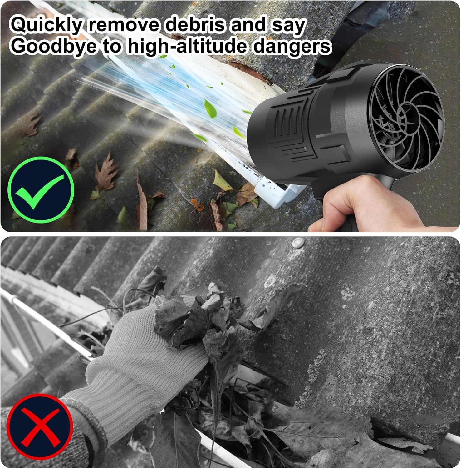 MGYM Portable Leaf Blower Cordless, 300000RPM High Speed Dust Cleaner Small Handheld Turbo Jet Blower with 2 Batteries and Charger for Car/Keyboard/Patio/Lawn Cleaning and Snow Removal (Black)