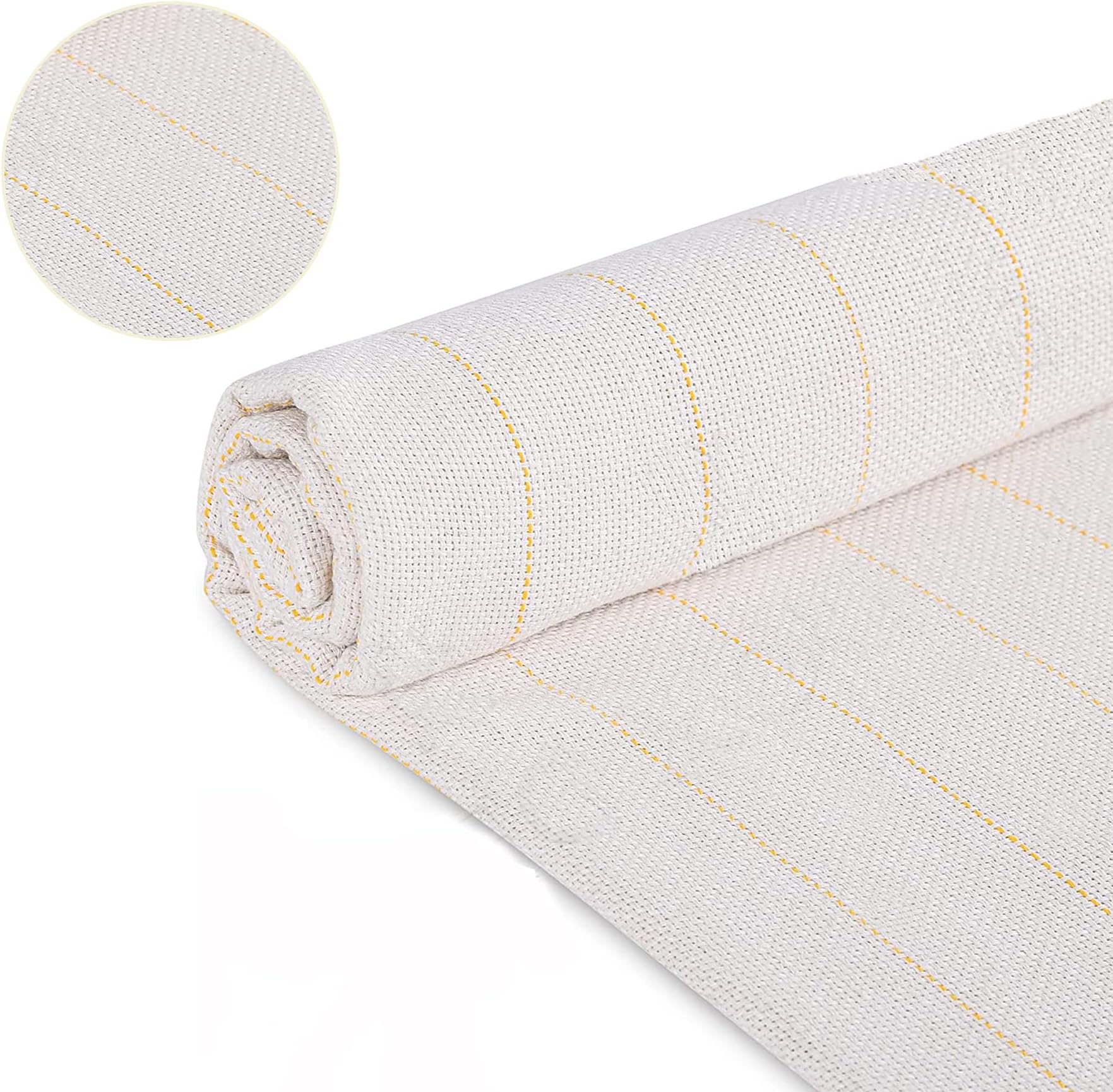 197in Large Primary Tufting Cloth with Marked Lines, Monks Cloth Punch Needle Fabric for Tufting Gun Rug Punch