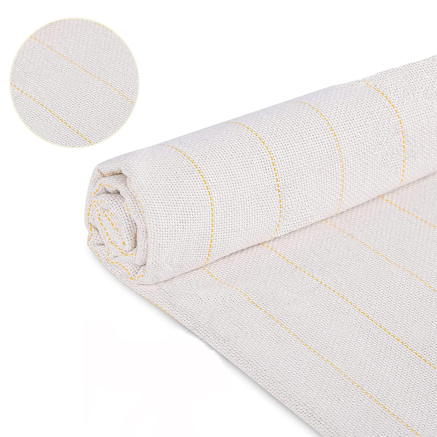 197in Large Primary Tufting Cloth with Marked Lines, Monks Cloth Punch Needle Fabric for Tufting Gun Rug Punch