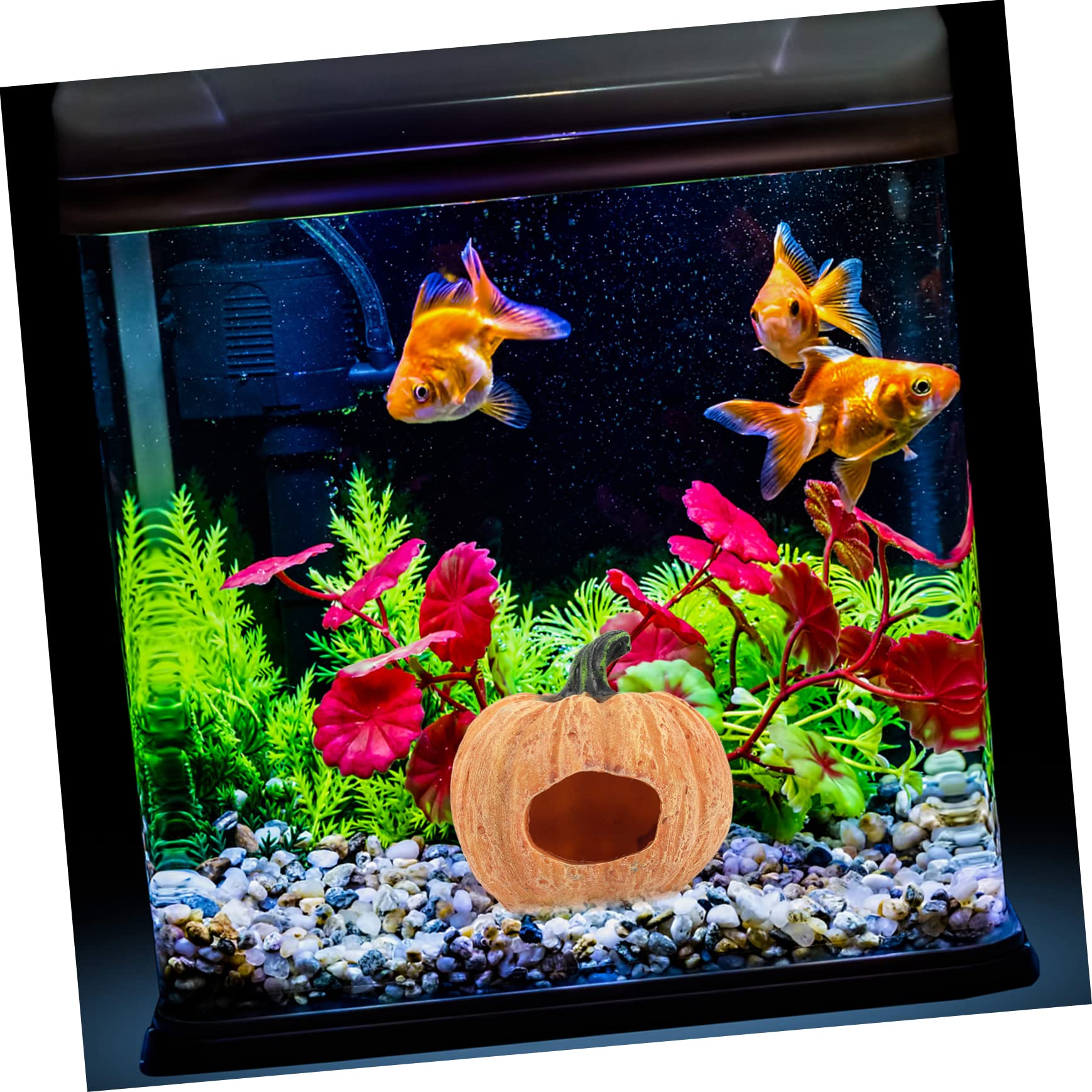 POPETPOP 2stücke Aquarium Dekoration Kürbis Für Fischbecken Attraktives Landschaftsaccessoire Und Versteck Für Fische Und Garnelen Für Terrarien Und Aquariengestaltung