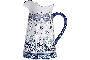 Bico Blue Talavera 2.5 Quart Flower Vase