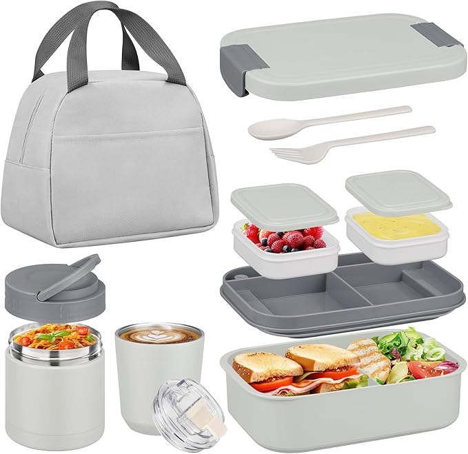 Bento Lunch Box Set with 10.5oz Soup Thermo Food Jar