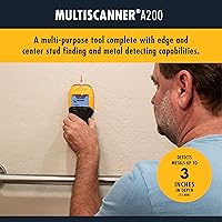 Vista 2 de Zircon MultiScanner A200 – Electronic Wall Scanner Stud Finder & Metal Detector with Live AC Wire Detection, SpotLite Pointer, ACT Auto-Correcting