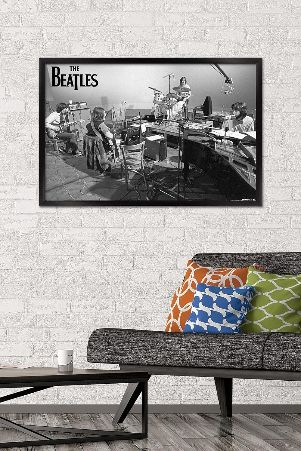 The Beatles - Let It Be Studio Wall Poster, 34L" x 22.4W", Black Framed Version