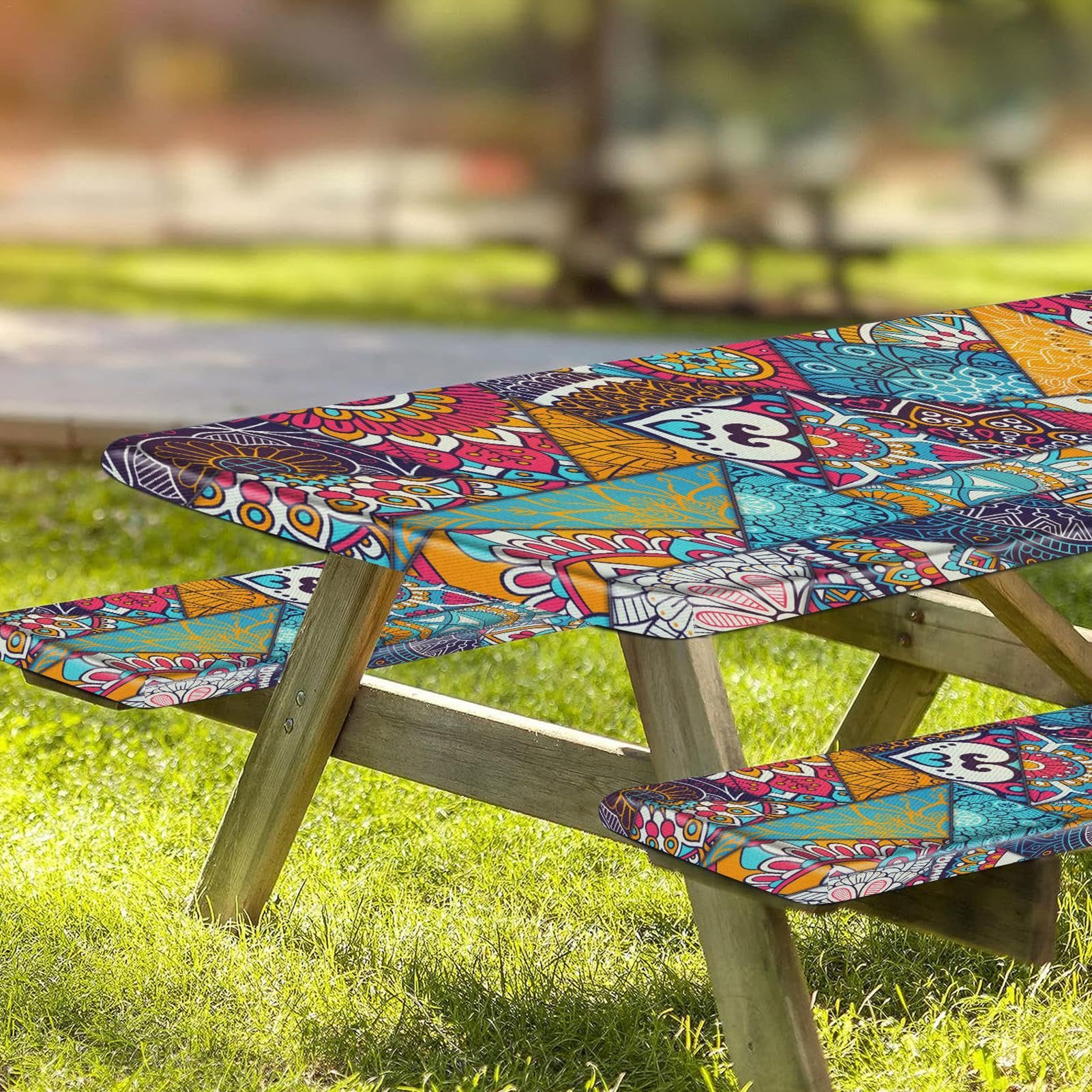 Huyeruie Camping-Tischdecke, wasserdichte Picknick-Tischdecke im Freien