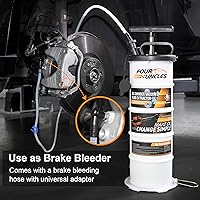 Vista 5 de FOUR UNCLES Bomba Extractora de Aceite Manual de 6.5L para Automotriz, Extractor de Fluido al Vacío con Removedor de Tanque de Bomba y 4 Tubos