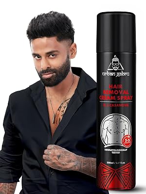 UrbanGabru Casanova Hair Removal Cream Spray for Men (200 ML) | Painless Body Hair remove in Just 3-5 Min for Hands, Leg
