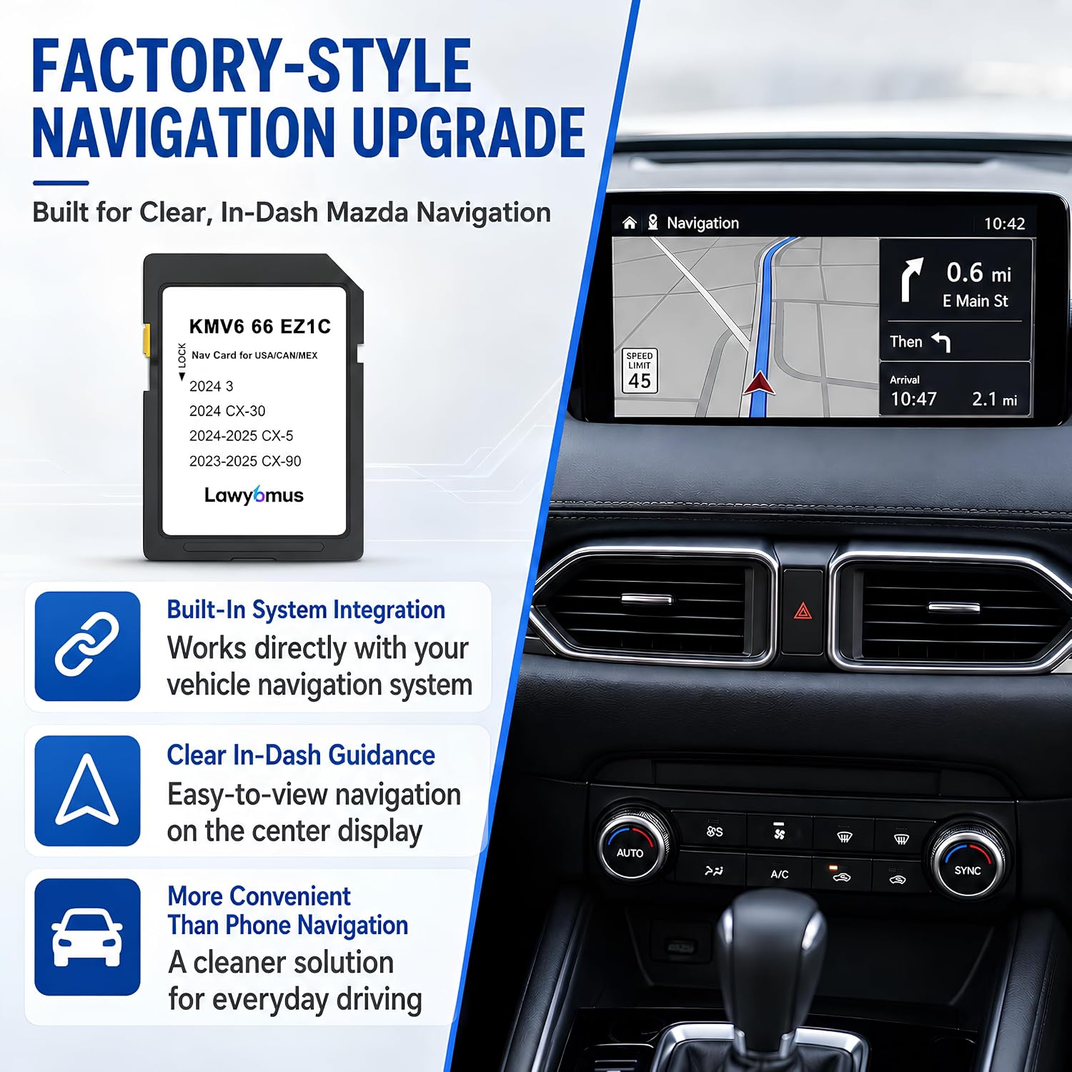 KMV666EZ1C Navigation SD Card for Mazda with USA/Canada/Mexico Maps image 2