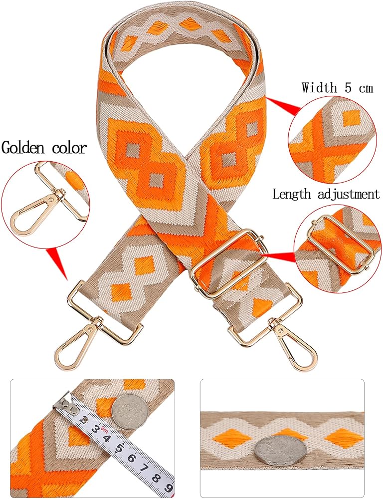 Tracolla Regolabile Per Borsa, Larga 3,8 Cm, In Pelle Sintetica E Tessuto, Colori Vari, Lunghezza 88-134 Cm, Accessorio Sostitutivo