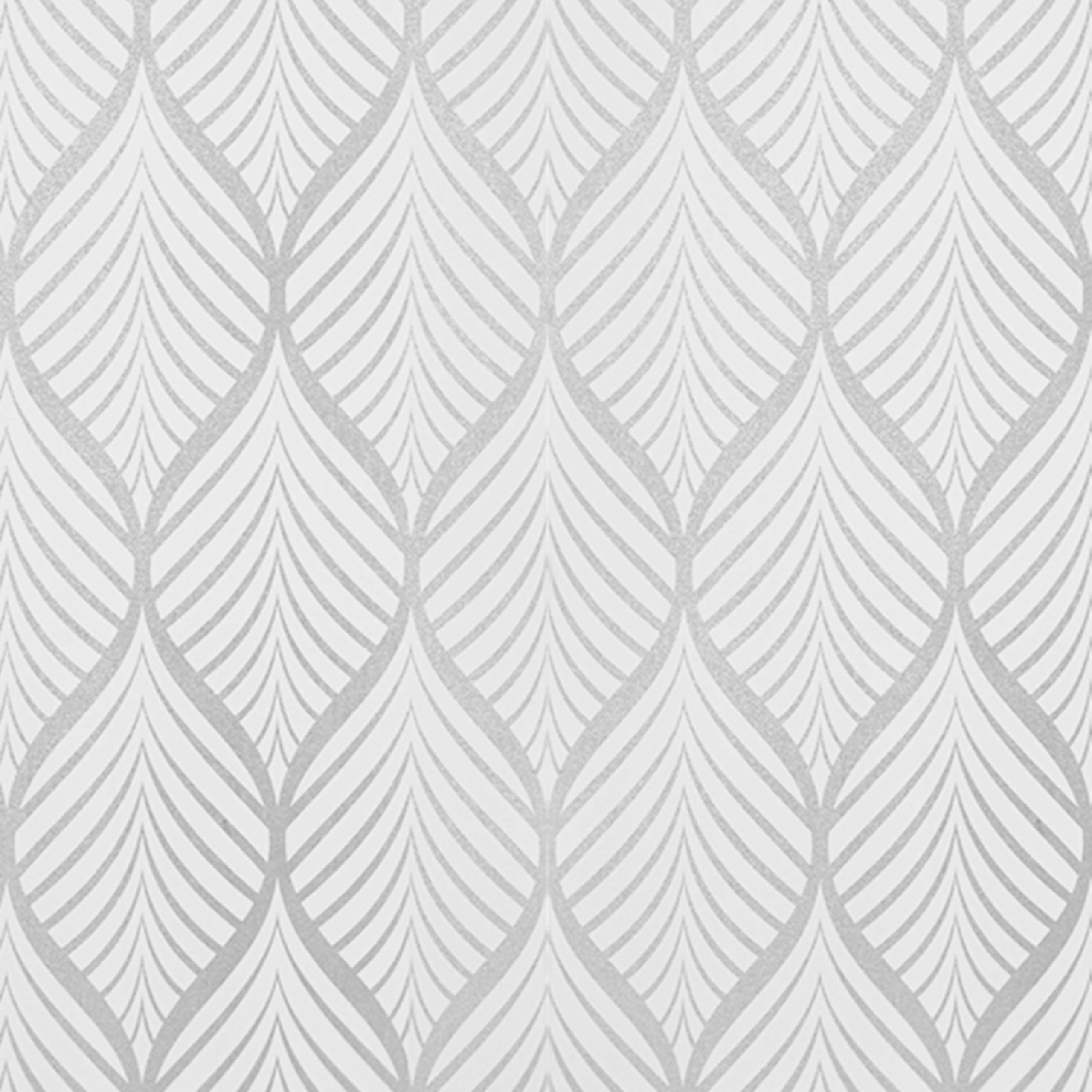 Carta Da Parati Autoadesiva Boho Argento E Bianco | Staccabile | 44,5x500cm | Per Pareti Lisce - Foto 10