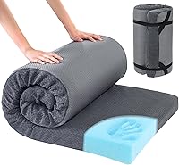 Vista 1 de HOMBYS Colchoneta de Espuma Viscoelástica para Campamento,Almohadilla de Dormir Portátil para Adultos,Colchón Impermeable para Catre,Colchón de Piso