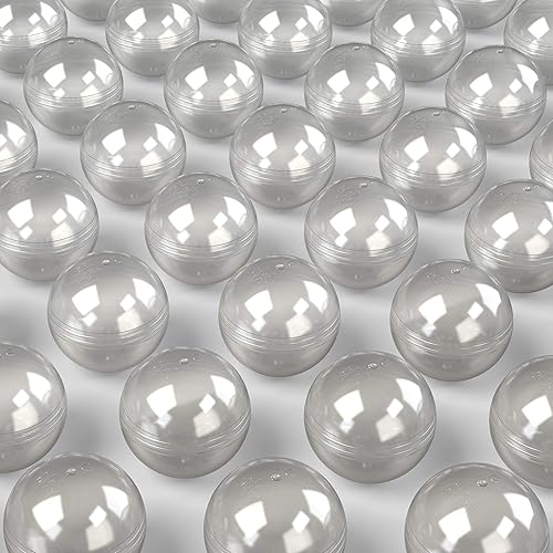 Entervending Máquina expendedora de cápsulas transparentes redondas vacías de 2 pulgadas, 1.969 in, 1000 piezas, cápsula a granel para máquinas de