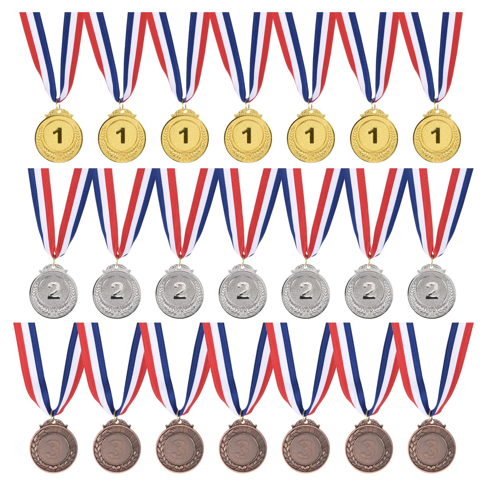 YOKIVE 96 Pcs Gold Silver Bronze Award Metals