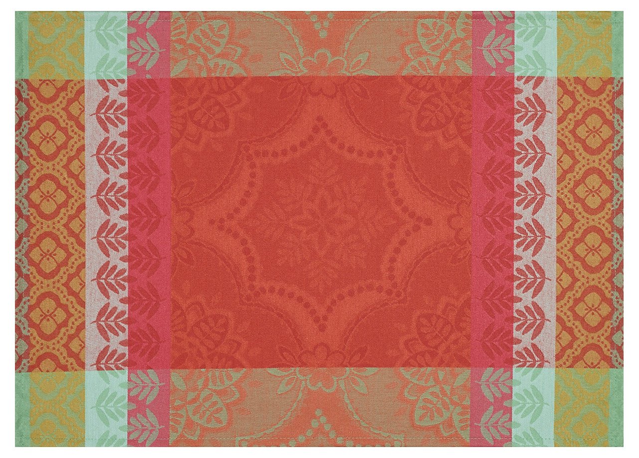 LE JACQUARD FRANCAIS 23518 - Set di 2 tovagliette rivestite in Bastide Poivron 52 x 38 cm in cotone