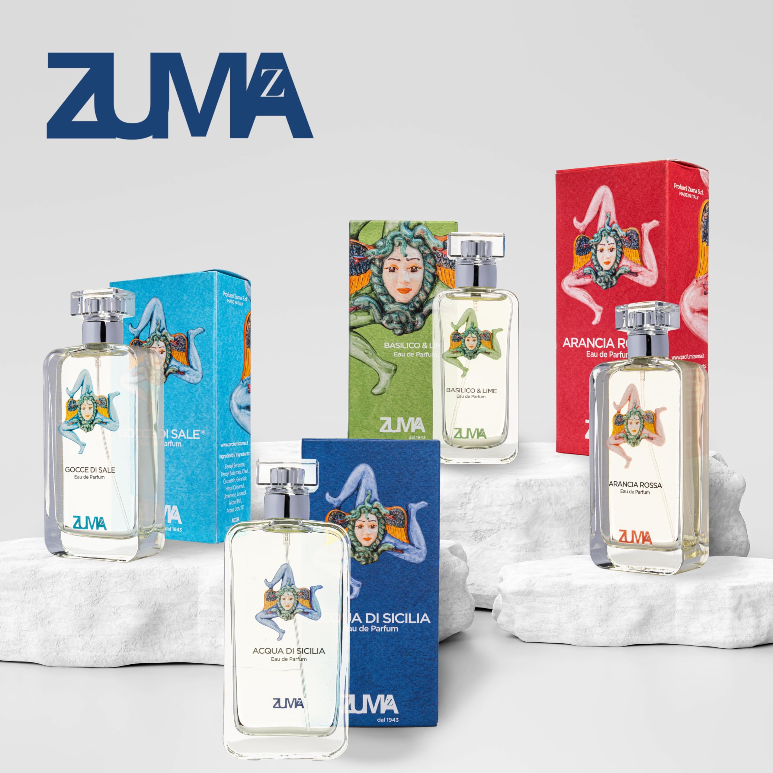 Profumi Zuma - Perfume Mujer y Hombre Naranja Roja - Eau de Parfum Spray de Fragancia Cítrica Unisex - La Energía Radiante del Sol en un Frasco - Made in Italy (Arancia Rossa 100 ml)