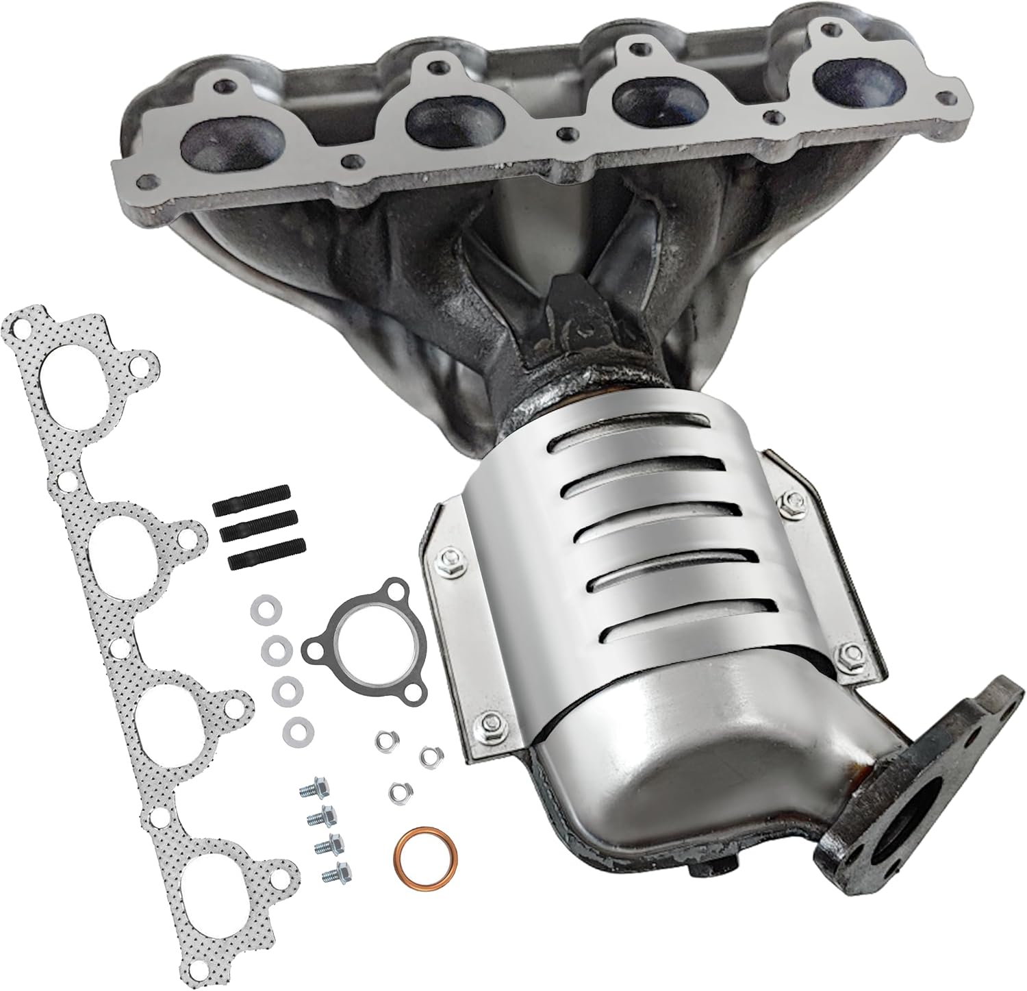 Catalytic Converter Compatible with Honda Civic LX/HX/DX/CX 1996 1997 1998 1999 2000,Del Sol 1996 1997 1.6L L4 Front Position Replace 642597, 674439(EPA Compliant high flow standard)