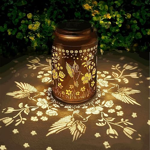 2 faroles solares de hadas para exteriores, 30 luces LED de vidrio esmerilado para tarro, luces decorativas colgantes para patio al aire libre,