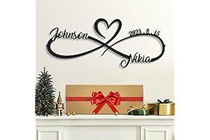 Personalized Metal Wall Art Infinity Sign - Anniversary Gifts for Couples
