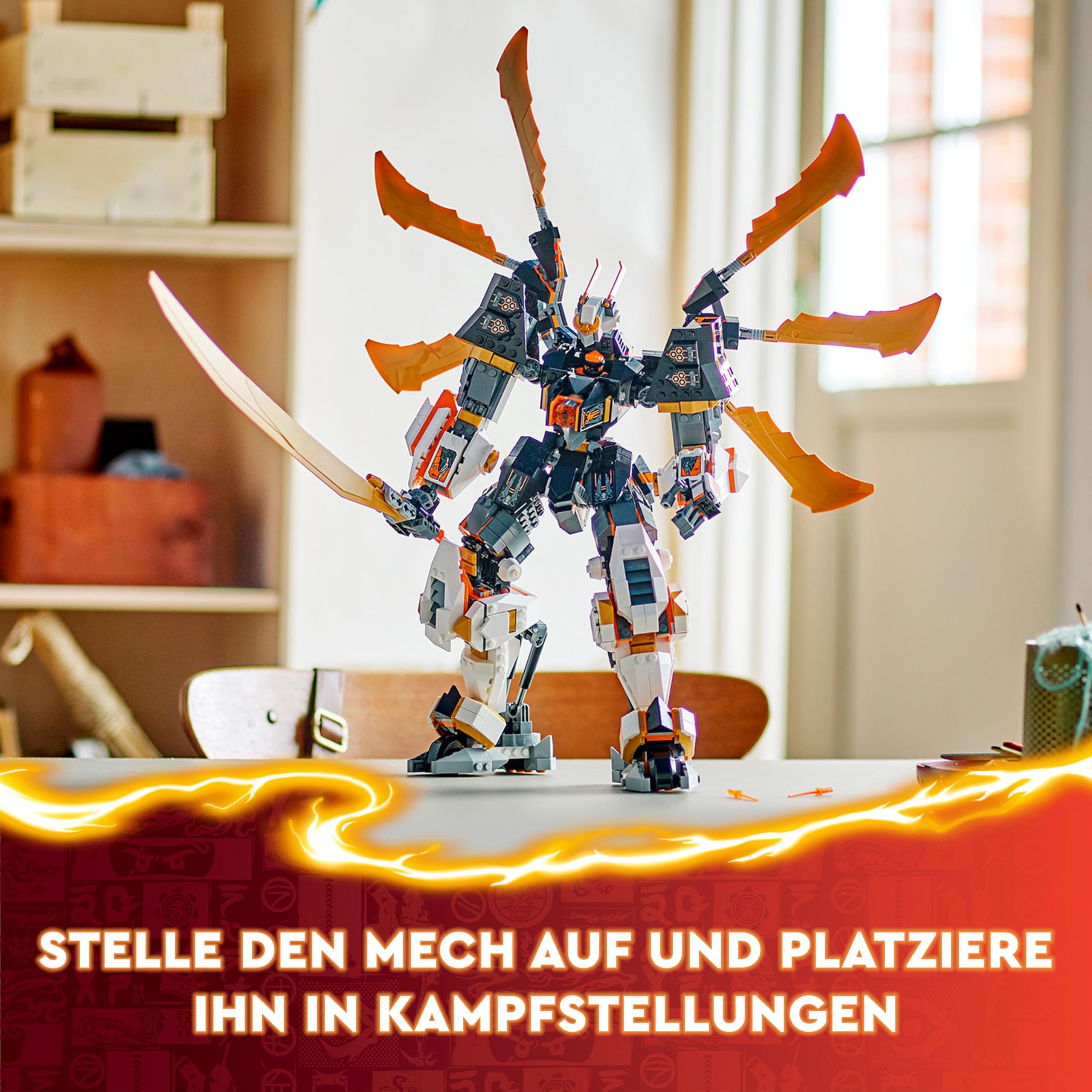 LEGO NINJAGO Coles Titandrachen-Mech, Abenteuer Spielzeug für Kinder, Ninja Spielset mit 1 Minifigur, Geburtstagsgeschenk für Jungen und Mädchen ab 12 Jahren, Fantasyspielset 71821