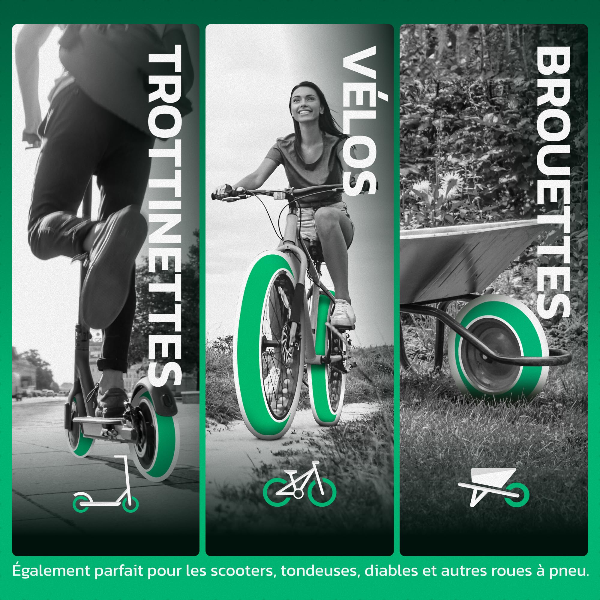MOOVMOOV - Démonte-pneus Hercules 30cm en Métal - Levier Super Force avec double extrémités Ergonomiques - Démonte-pneu pour Trottinette Vélo, Moto, Voiture, Scooter