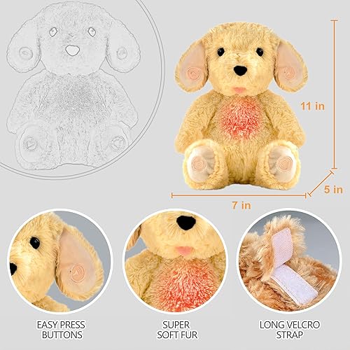 Miniatura 6 de Bedtime - Chupetes para dormir, latidos cardíacos activados por llanto, animal de peluche para bebé, recién nacido, luz relajante, música de cuna,