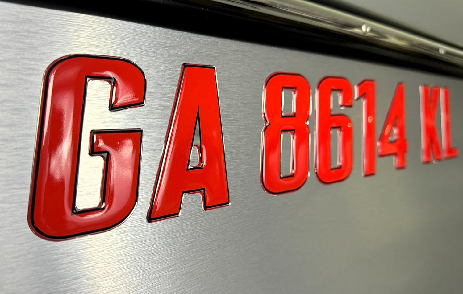 Custom Boat Registration Numbers & Letters (Two Sets) Marine Grade Decals (Red/Black, 3")