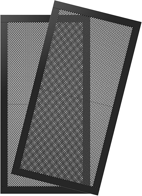 MoKo 120 * 240mm Dust Filter for Computer Cooler Fan, [2 Pack] Magnetic Frame PC Fan Dust Mesh PC Cooler Filter Dustproof PVC Cover Computer Fan Grills - Black
