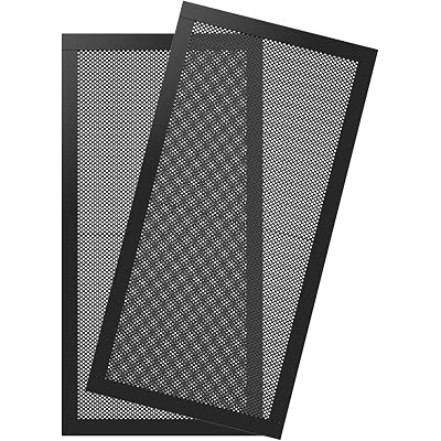MoKo 120 x 240mm Dust Filter for Computer Cooler Fan, [2 Pack] Magnetic Frame PC Fan Dust Mesh PC Cooler Filter Dustproof PVC Cover Computer Fan Grills - Black