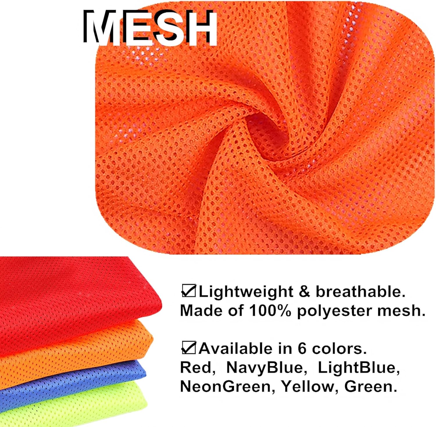 TopTie 12-Pack Numbered/Blank Scrimmage Team Practice Mesh Jerseys Vests Pinnies