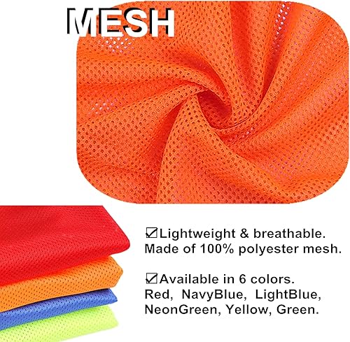 Miniatura 3 de TopTie Paquete de 12 camisetas de malla numeradasen blanco para practicar en equipo