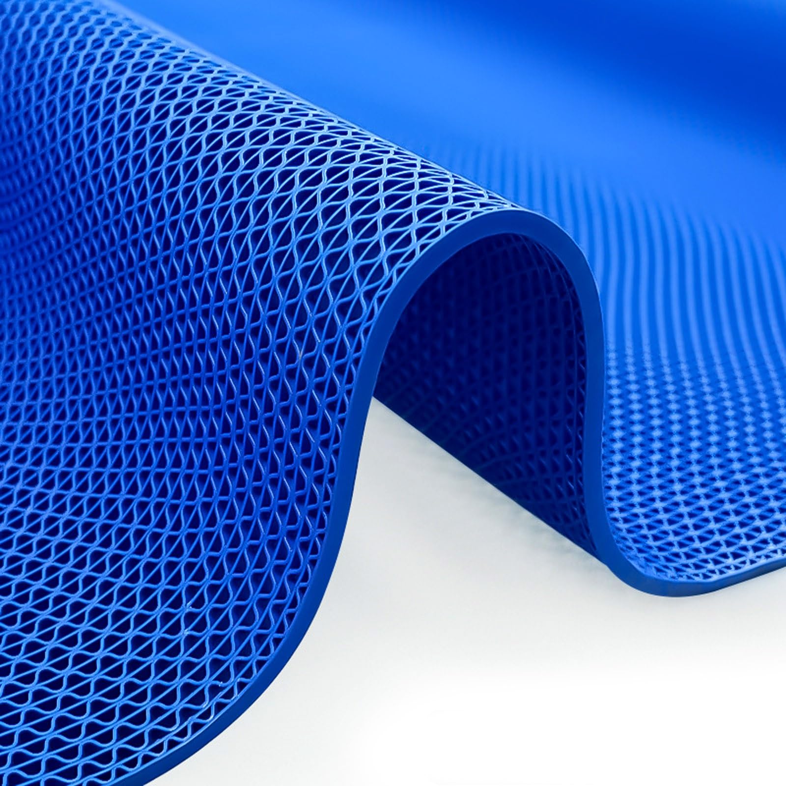 MBBTAG Outdoor Rubber Mats with Drainage, Pool Mats for Floor, Freely Cut, PVC Pool Non Slip Mat, Non-slip Drainage Floor Mat, Not Easy to Deform, Suitable for Swimming Pools/balconies/garages(Blue,90
