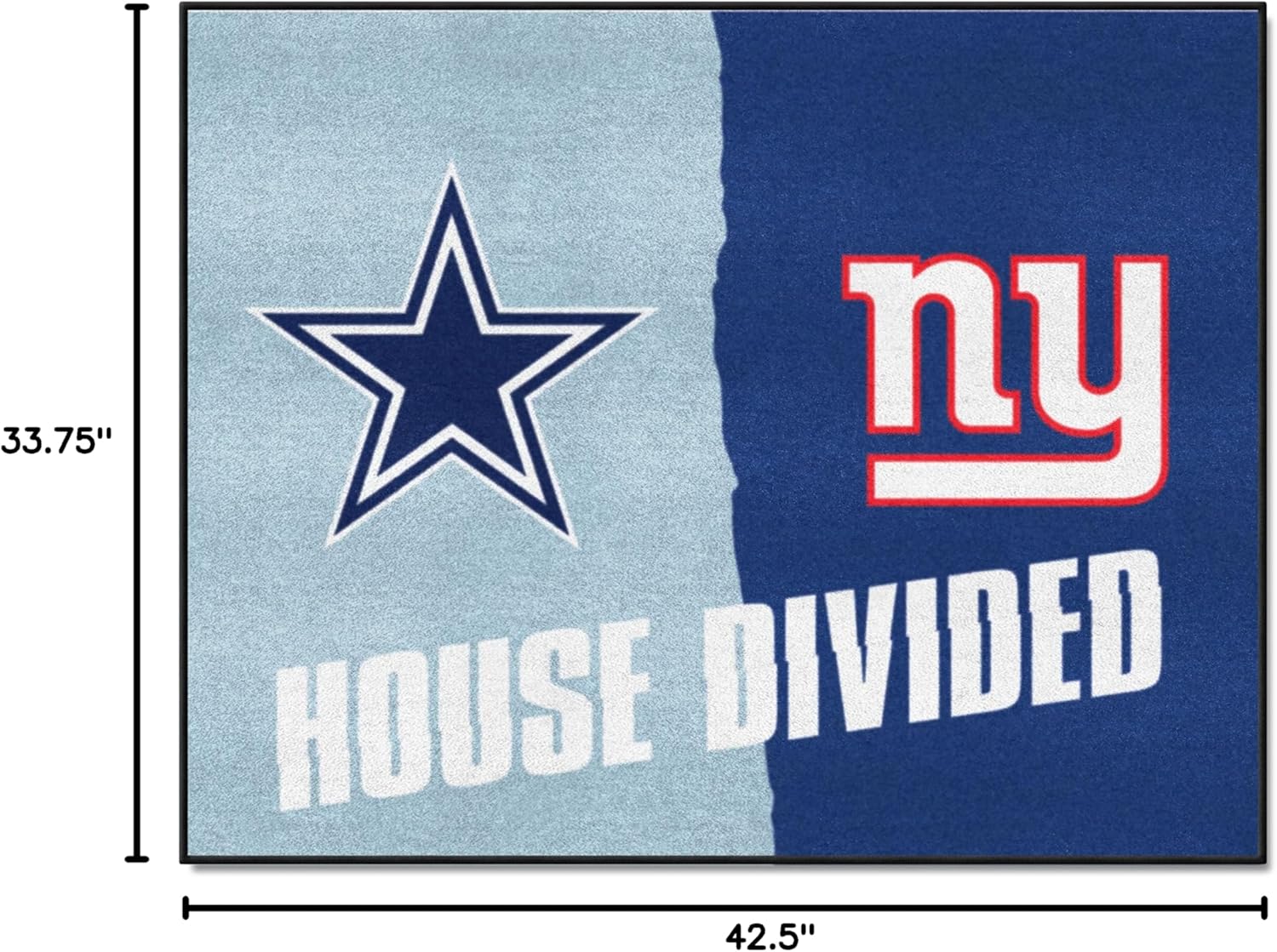 FANMATS NFL Unisex-Adult House Divided Mat