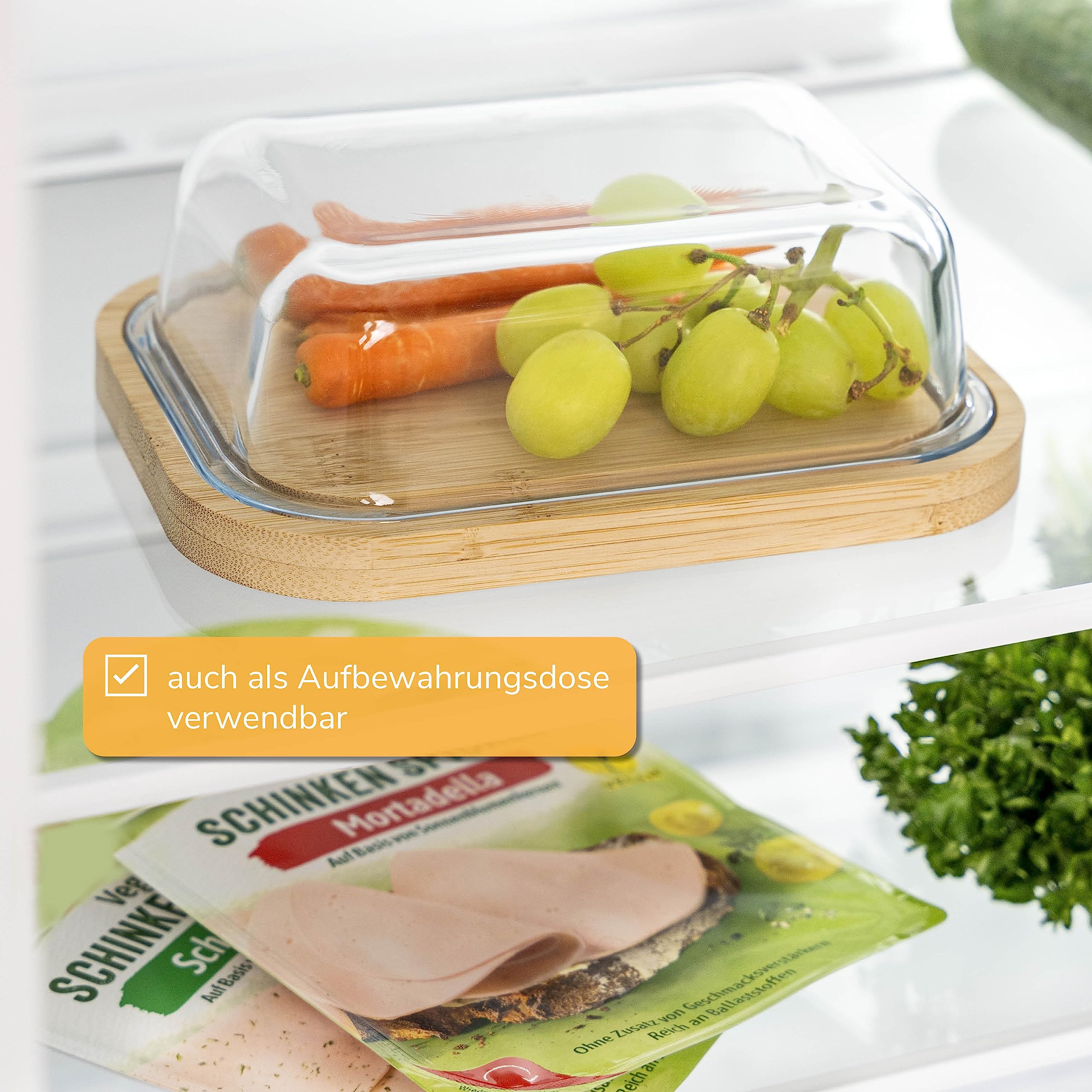 Beurrier En Céramique Design Champignon – Avec Couvercle Et Plateau, 19x8 Cm, Vert, Cadeau Déco Cuisine