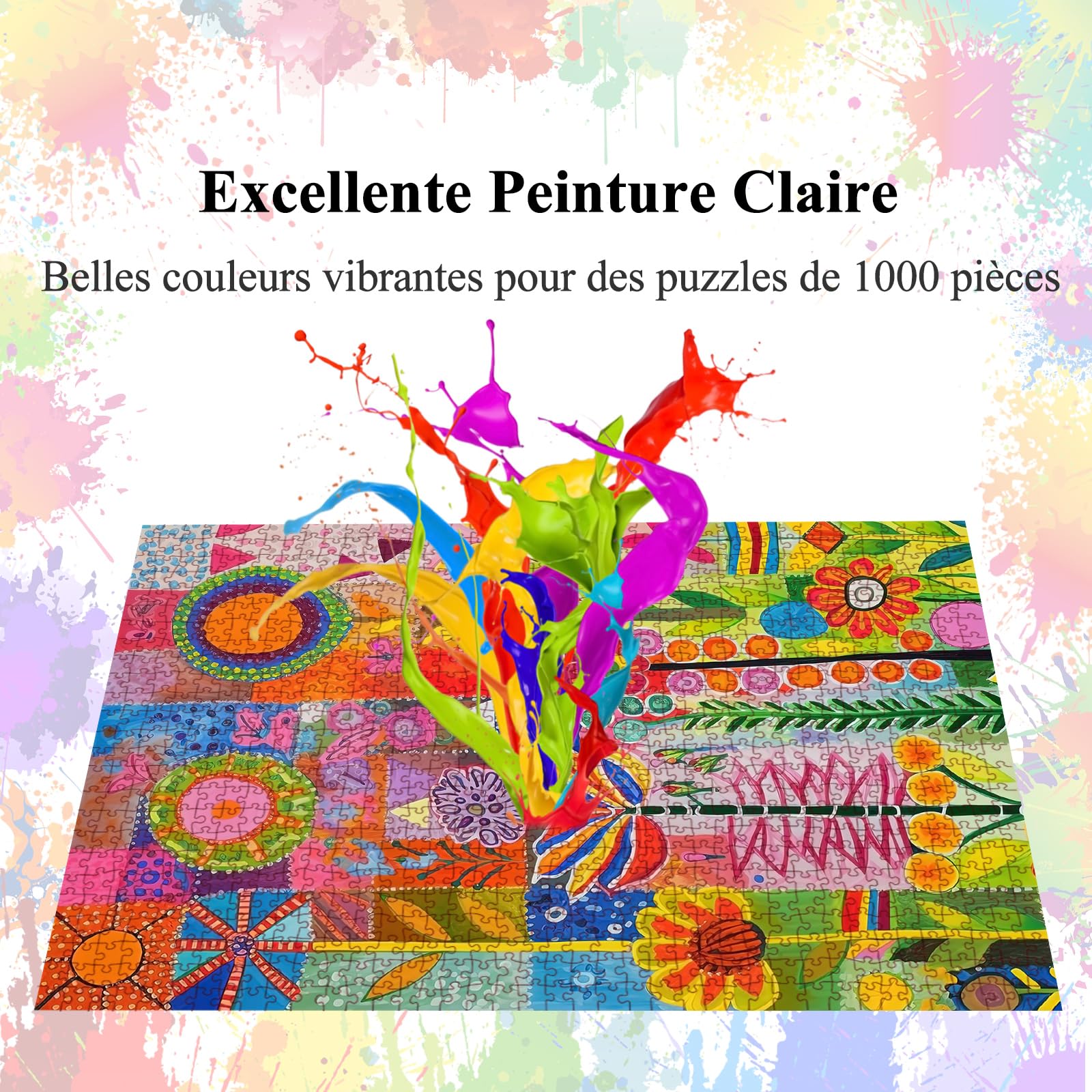 Bullglesup Puzzle pour adultes, 1000 pièces, livres et roses avec affiche, pièces parfaitement emboîtables au dos, pas de poussière, cadeau pour personnes âgées (70 x 50 cm